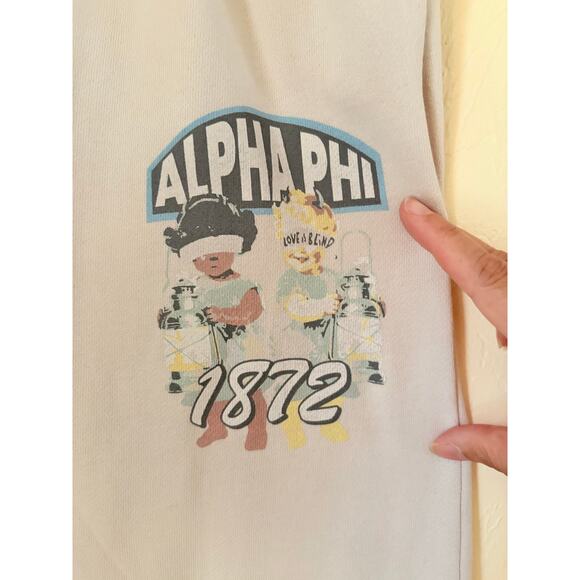 The Hang Loose Hut Women's Alpha Phi 1872 Hoodie & Sweatpants Set XL - Picture 11 of 13